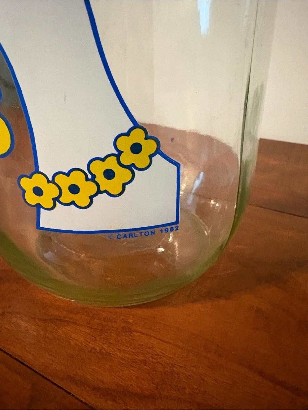 Vintage Carlton Goose Glass Cookie Jar Yellow Lid Canister 1982 Farmhouse Decor